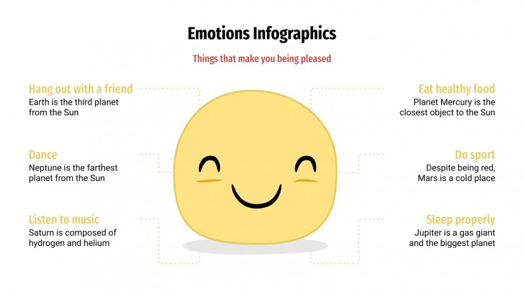 Emotionen-Infografiken Präsentationsvorlage