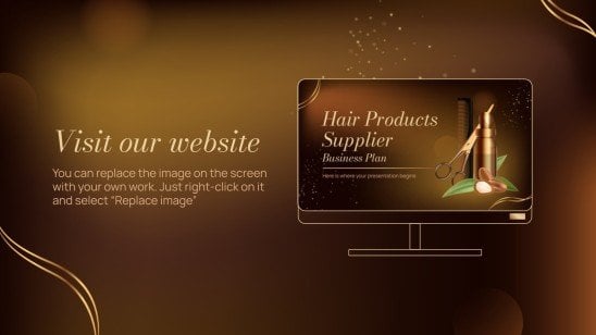 Hair Products Supplier Business Plan presentation template 