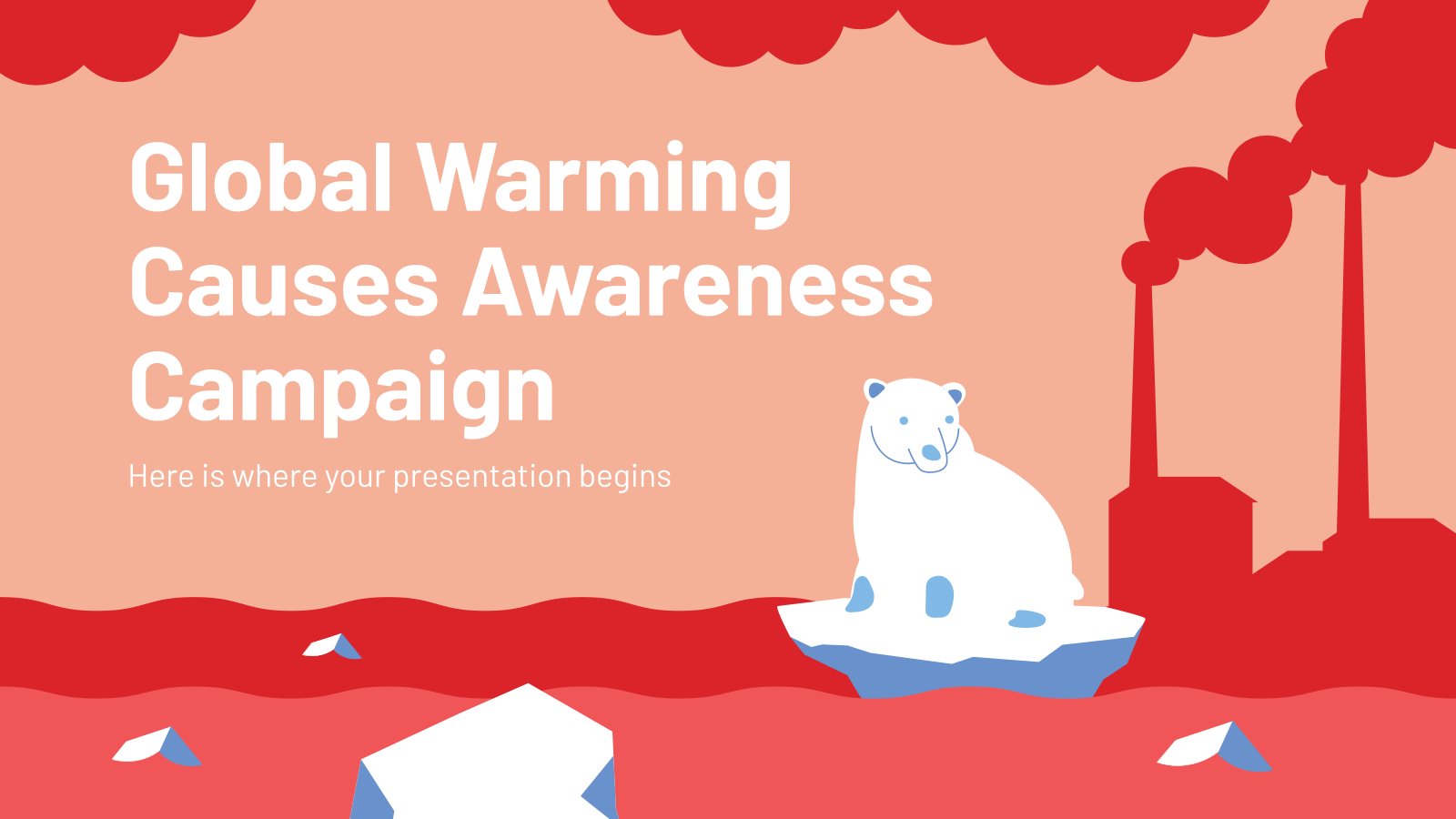 Global Warming Causes Awareness Campaign presentation template 