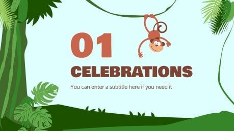 Let's Celebrate World Monkey Day! presentation template 