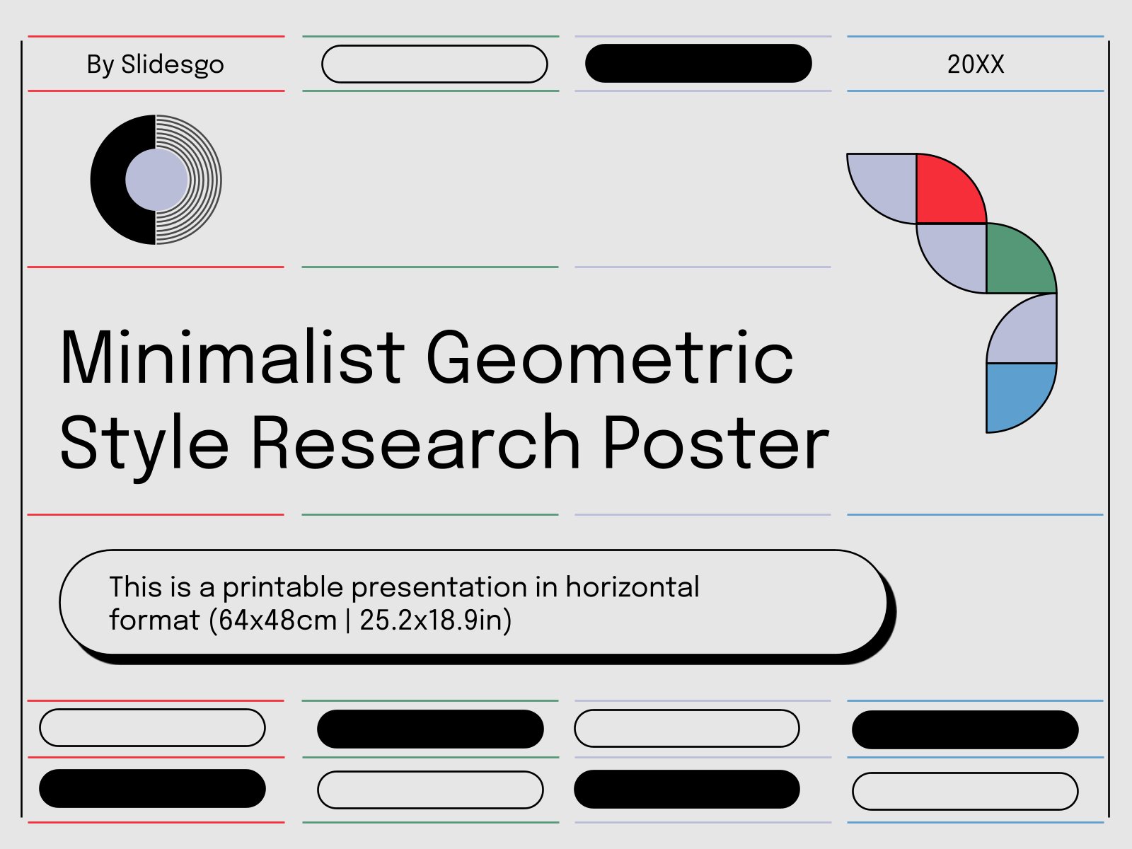 Modelo de apresentação Cartaz de pesquisa minimalista de estilo geométrico