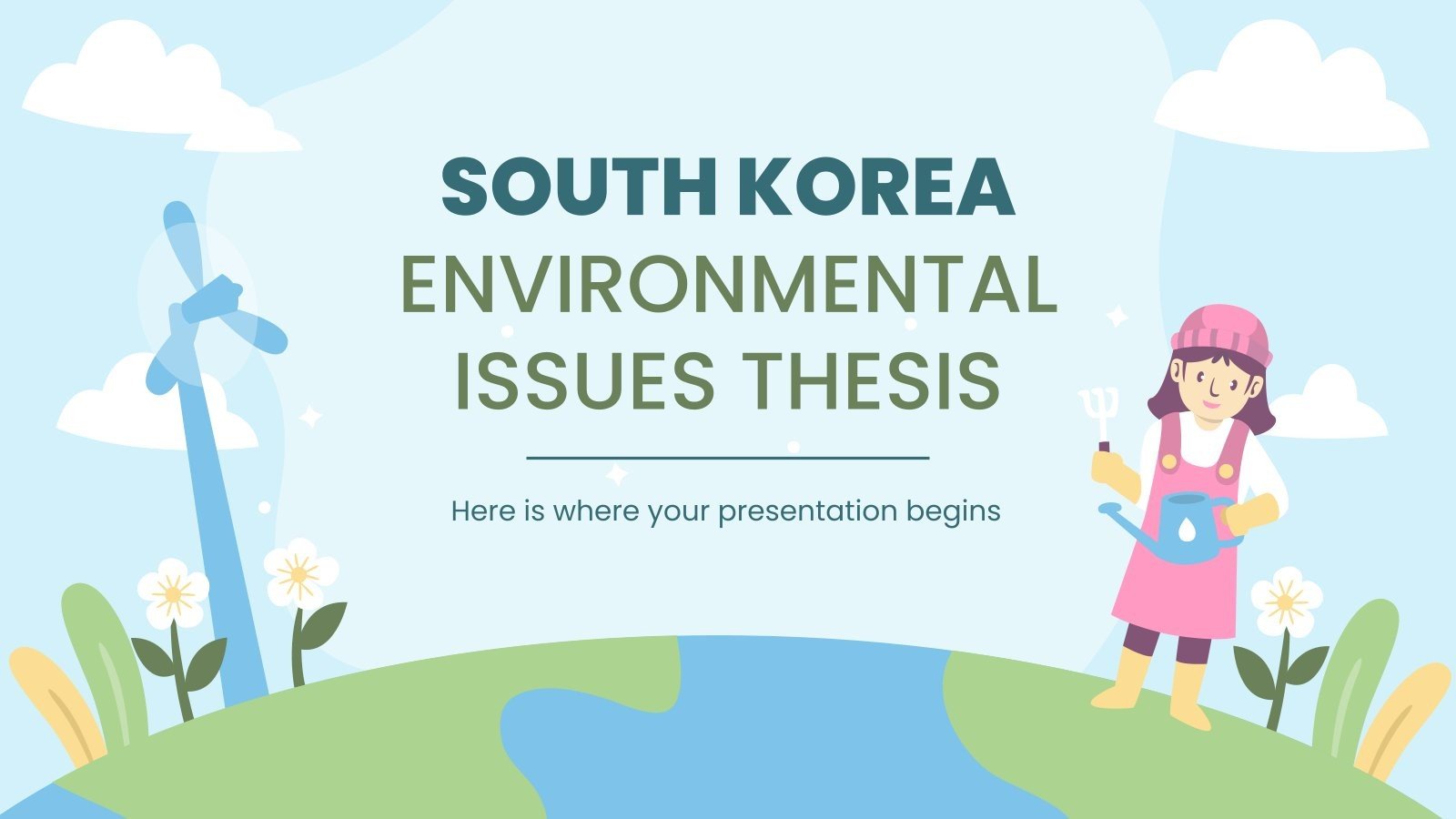 한국 환경 문제 논문 프레젠테이션 템플릿