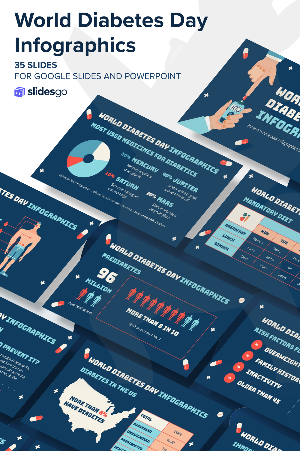 World Diabetes Day Infographics | Google Slides & PowerPoint