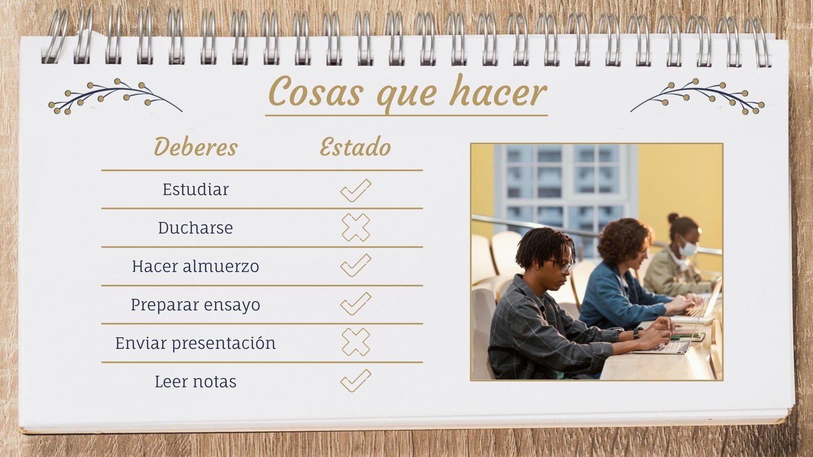 Elegant Desk & Notebook Personal Organizer for College