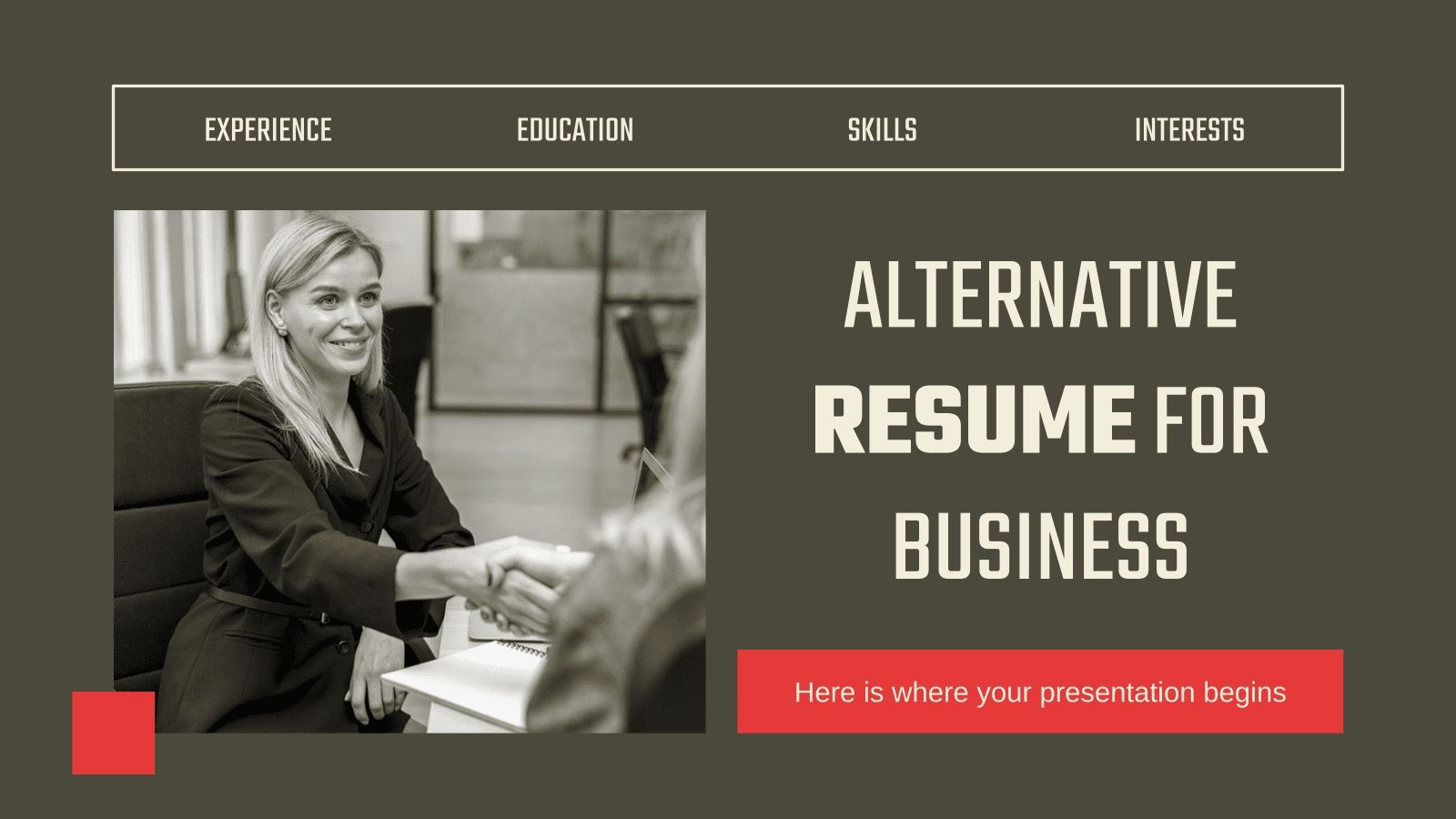CV alternatif pour les entreprises Modèles de présentation
