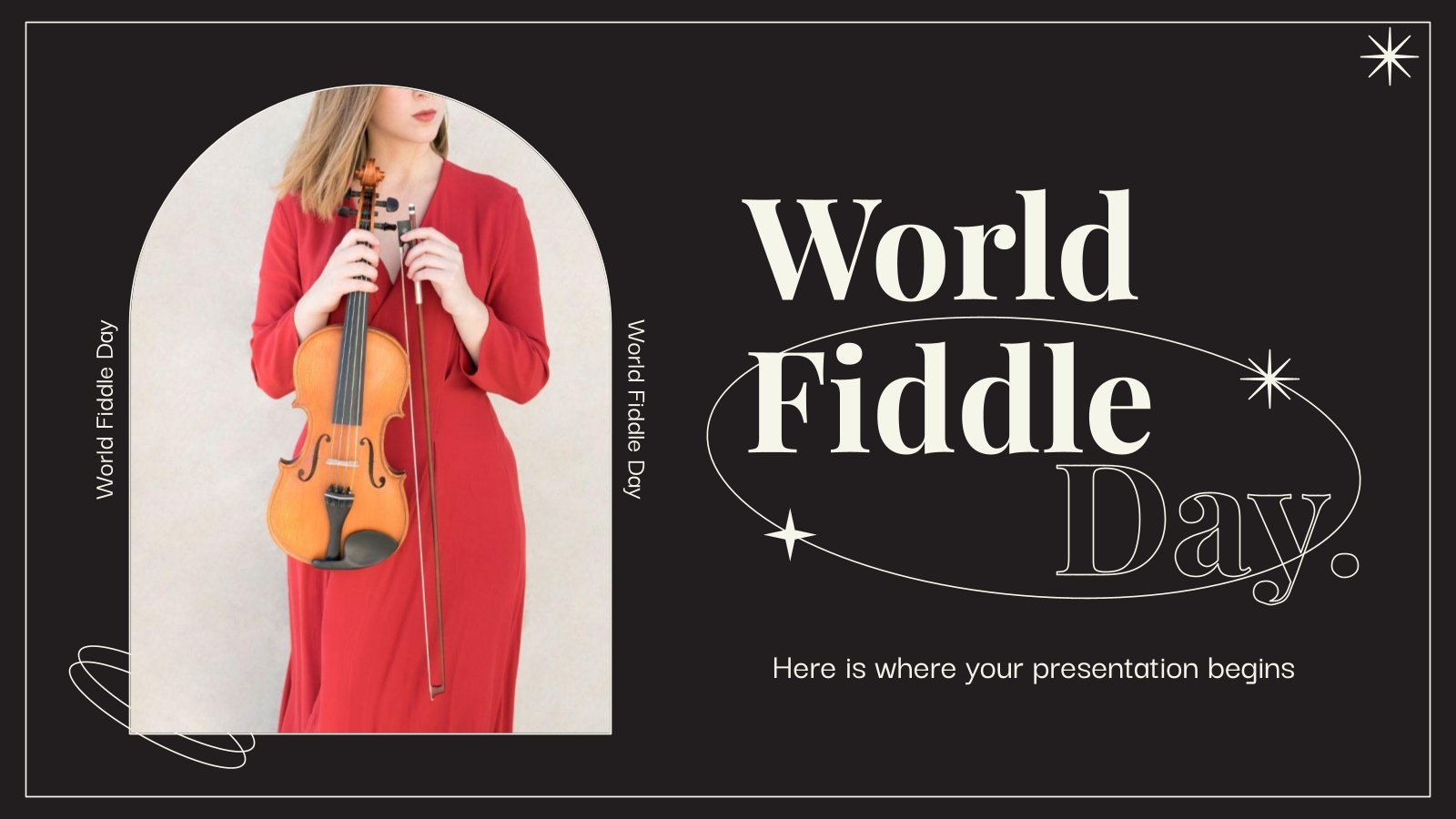 Plantilla de presentación Día Mundial del Violín