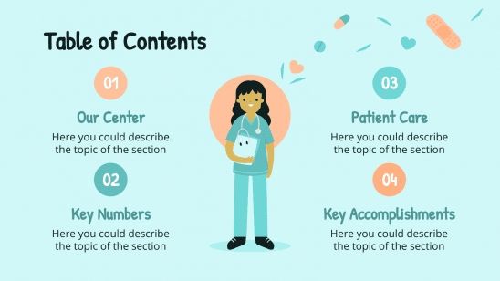 Nice Nurses Healthcare Center Google Slides & PPT template