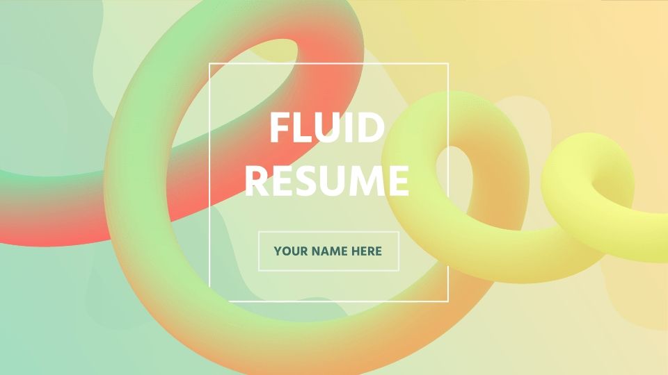 CV fluide Modèles de présentation