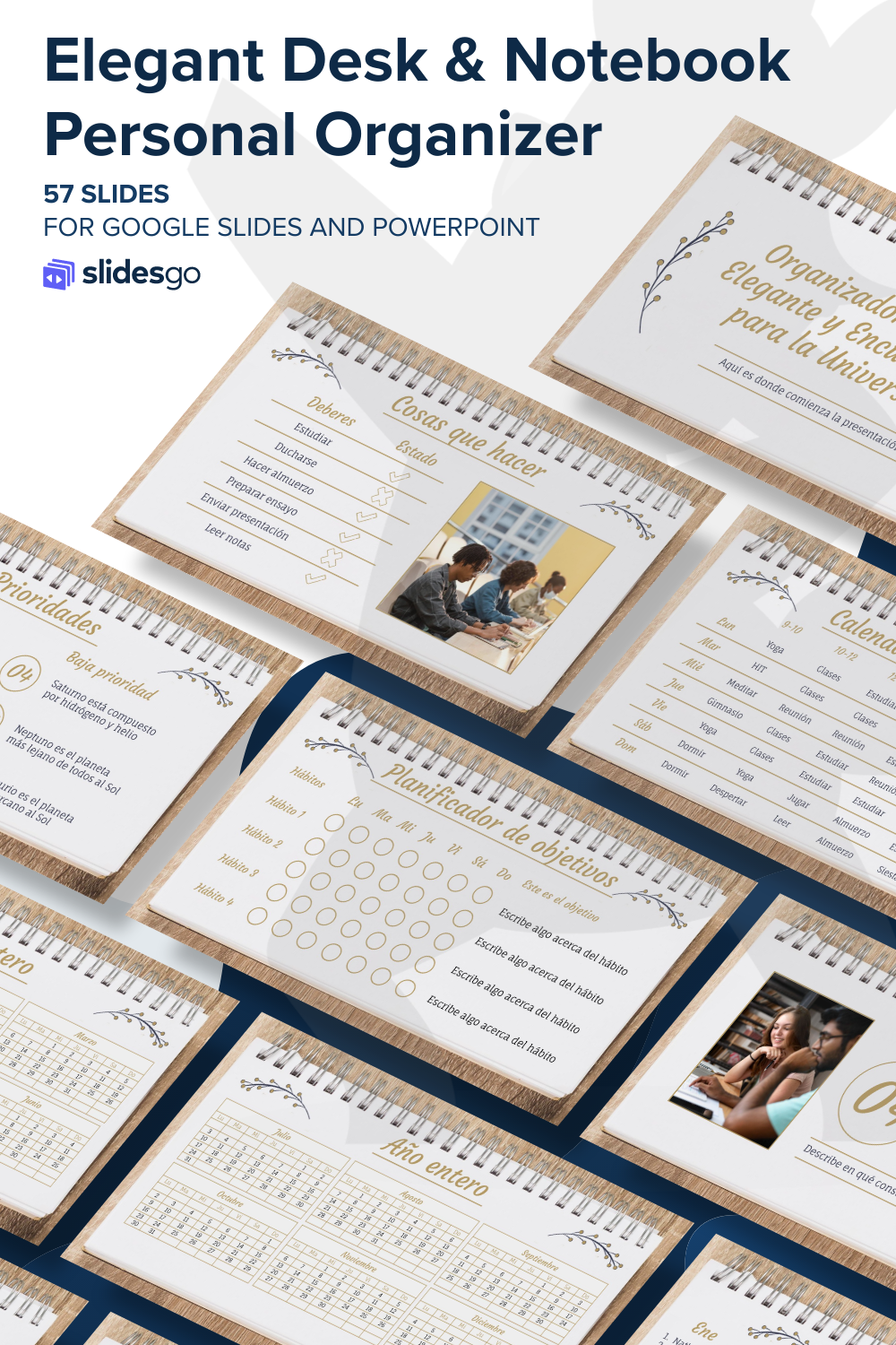 Elegant Desk & Notebook Personal Organizer for College