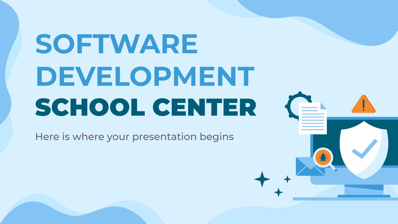 Software Development School Center presentation template 