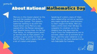 Enjoy Mathematics Day at School! presentation template 