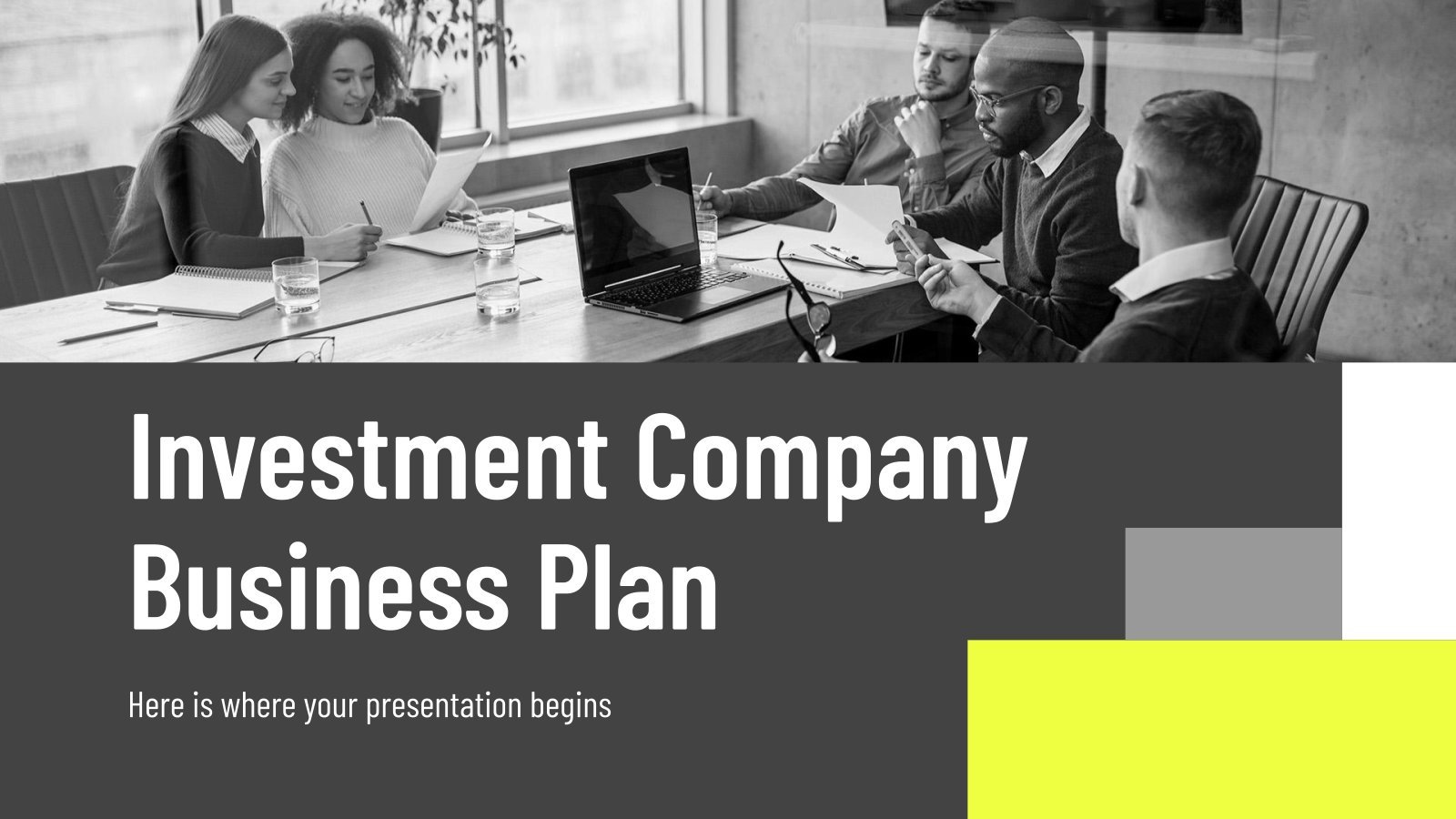 Plantilla de presentación Investment Company Business Plan