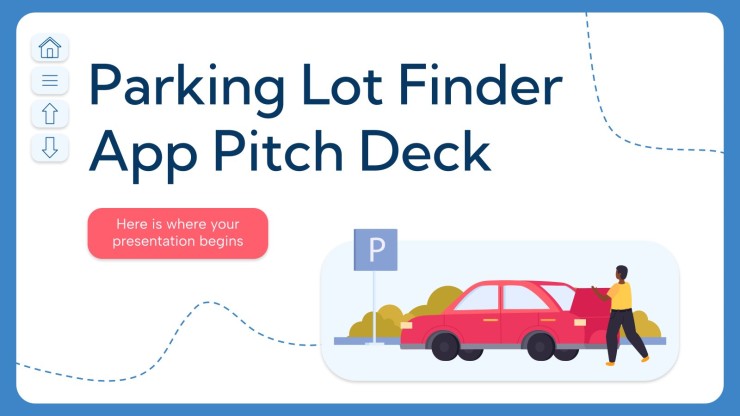 Parking Lot Finder App Pitch Deck | Google Slides & PPT