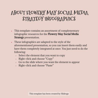 Plantilla de presentación Infografías de estrategias de redes sociales para mayo