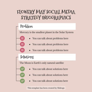 Plantilla de presentación Infografías de estrategias de redes sociales para mayo
