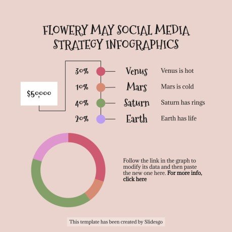 Plantilla de presentación Infografías de estrategias de redes sociales para mayo