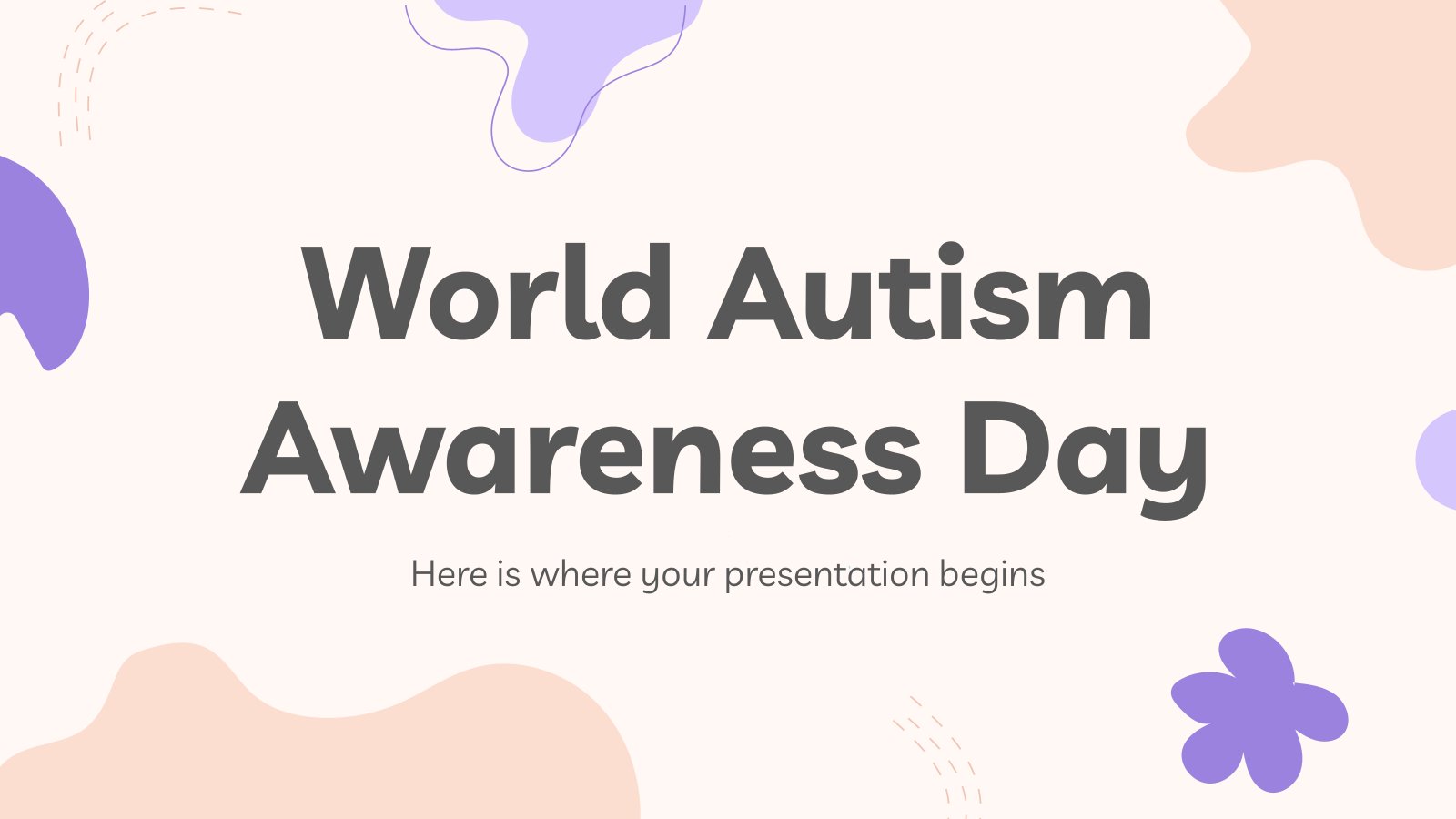 World Autism Awareness Day presentation template 