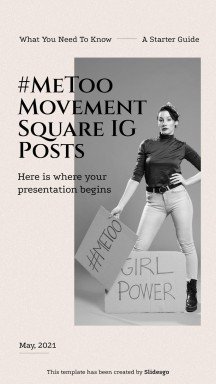 #MeToo Movement Square IG Posts presentation template 