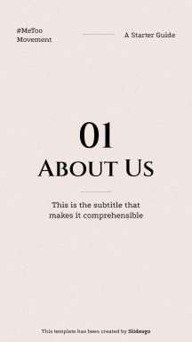 #MeToo Movement Square IG Posts presentation template 