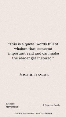 #MeToo Movement Square IG Posts presentation template 