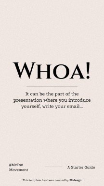 #MeToo Movement Square IG Posts presentation template 