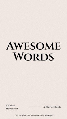 #MeToo Movement Square IG Posts presentation template 