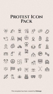 #MeToo Movement Square IG Posts presentation template 