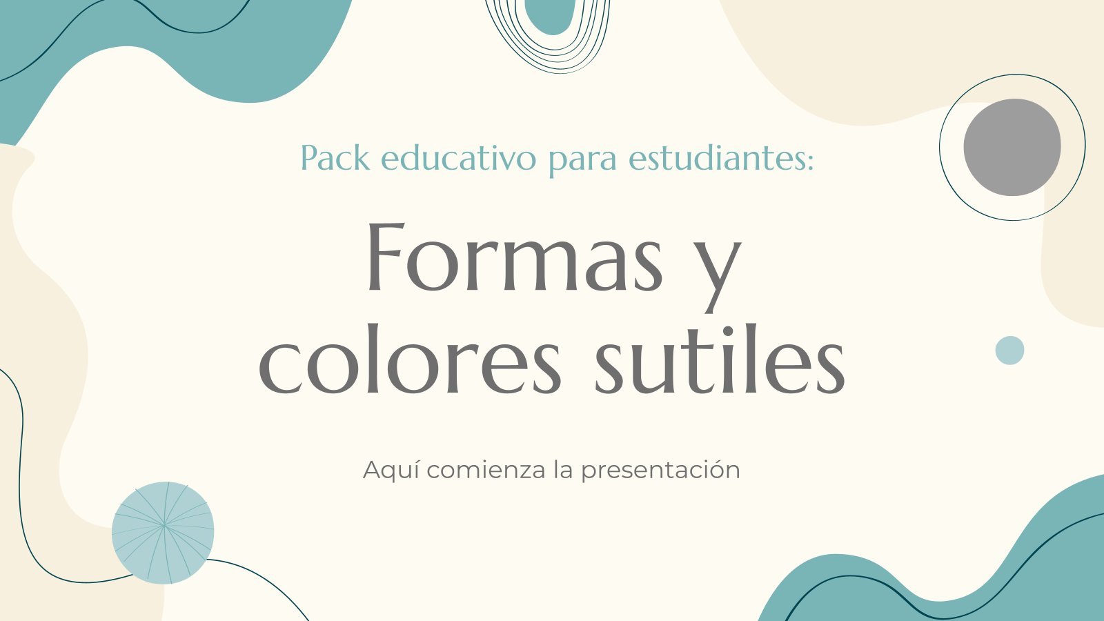 Pack éducatif avec des formes et les couleurs subtiles pour les étudiants Modèles de présentation