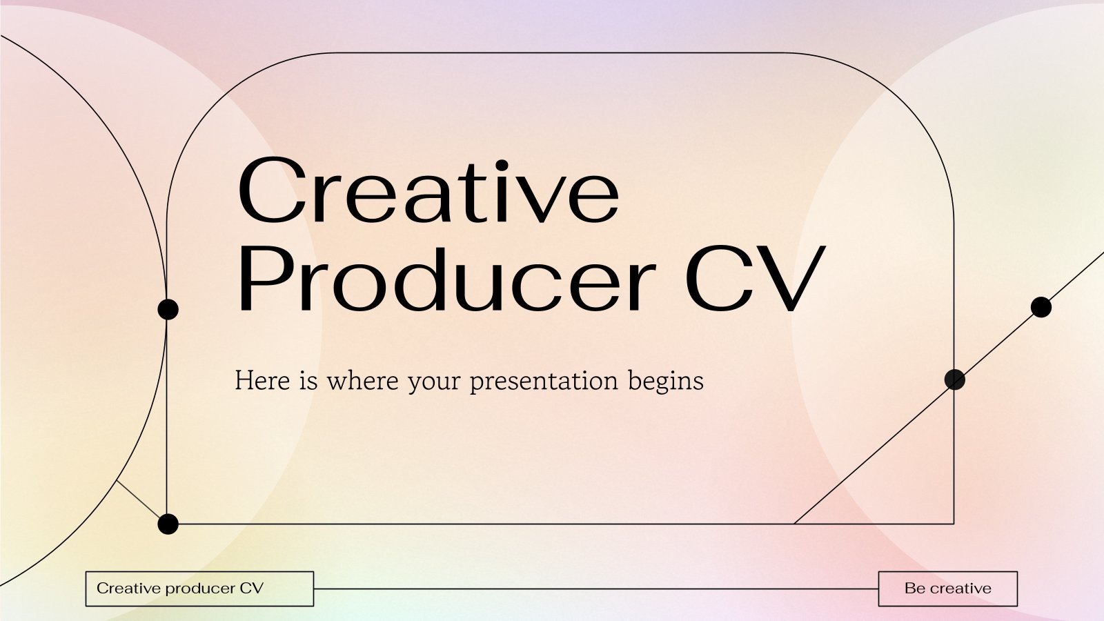 CV de producteur créatif Modèles de présentation