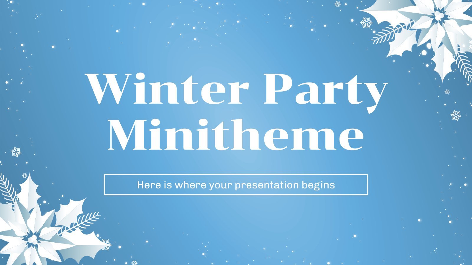 Winter Party Minitheme presentation template 