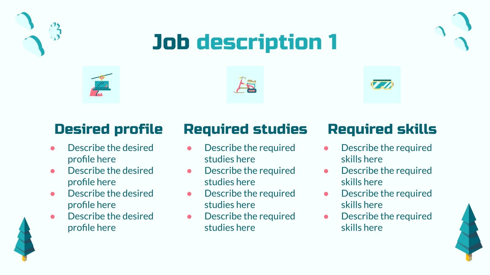 Ski & Snowboard Instructor Job Description Google Slides