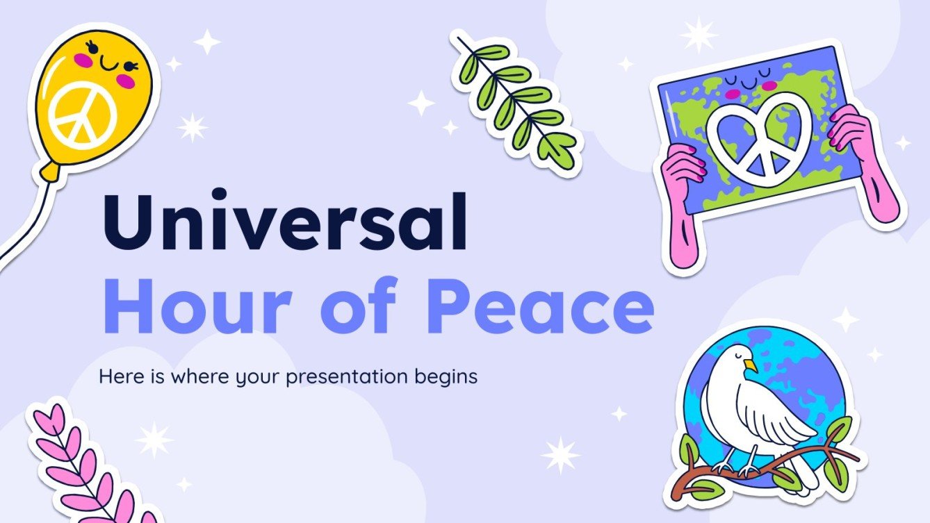 Peace-themed free Google Slides and PPT templates