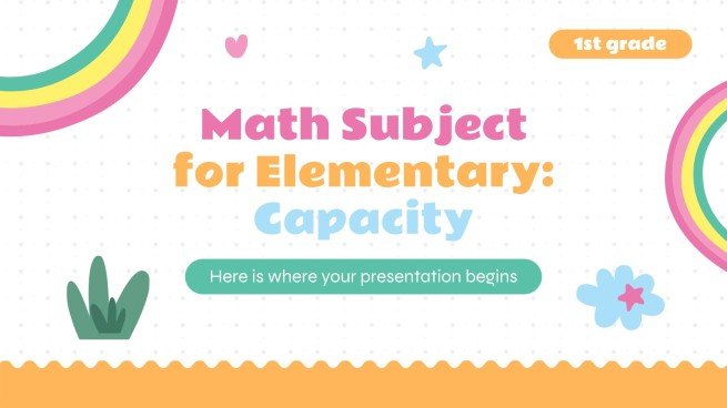 Math Subject for Elementary: Capacity | Google Slides & PPT
