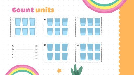 Math Subject for Elementary - 1st Grade: Capacity presentation template 