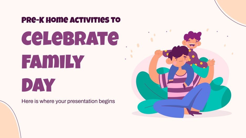 PreK Home Activities to Celebrate Family Day
