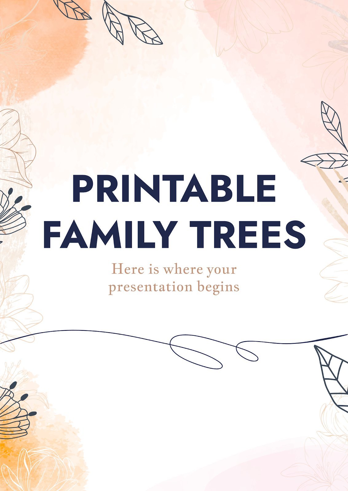 Printable Family Trees presentation template 