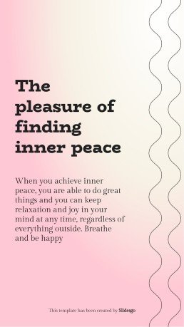 Let's Achieve Inner Peace! presentation template 