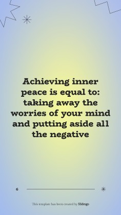 Let's Achieve Inner Peace! presentation template 