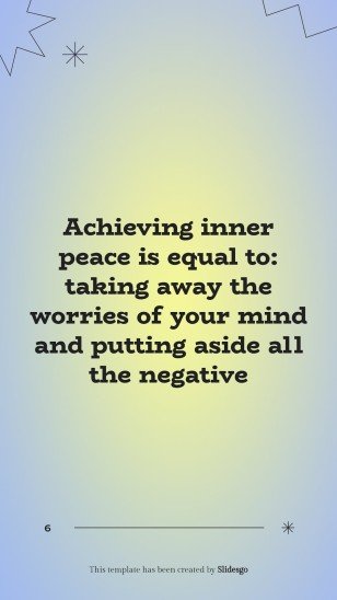 Let's Achieve Inner Peace! presentation template 
