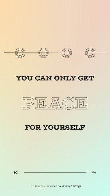 Let's Achieve Inner Peace! presentation template 