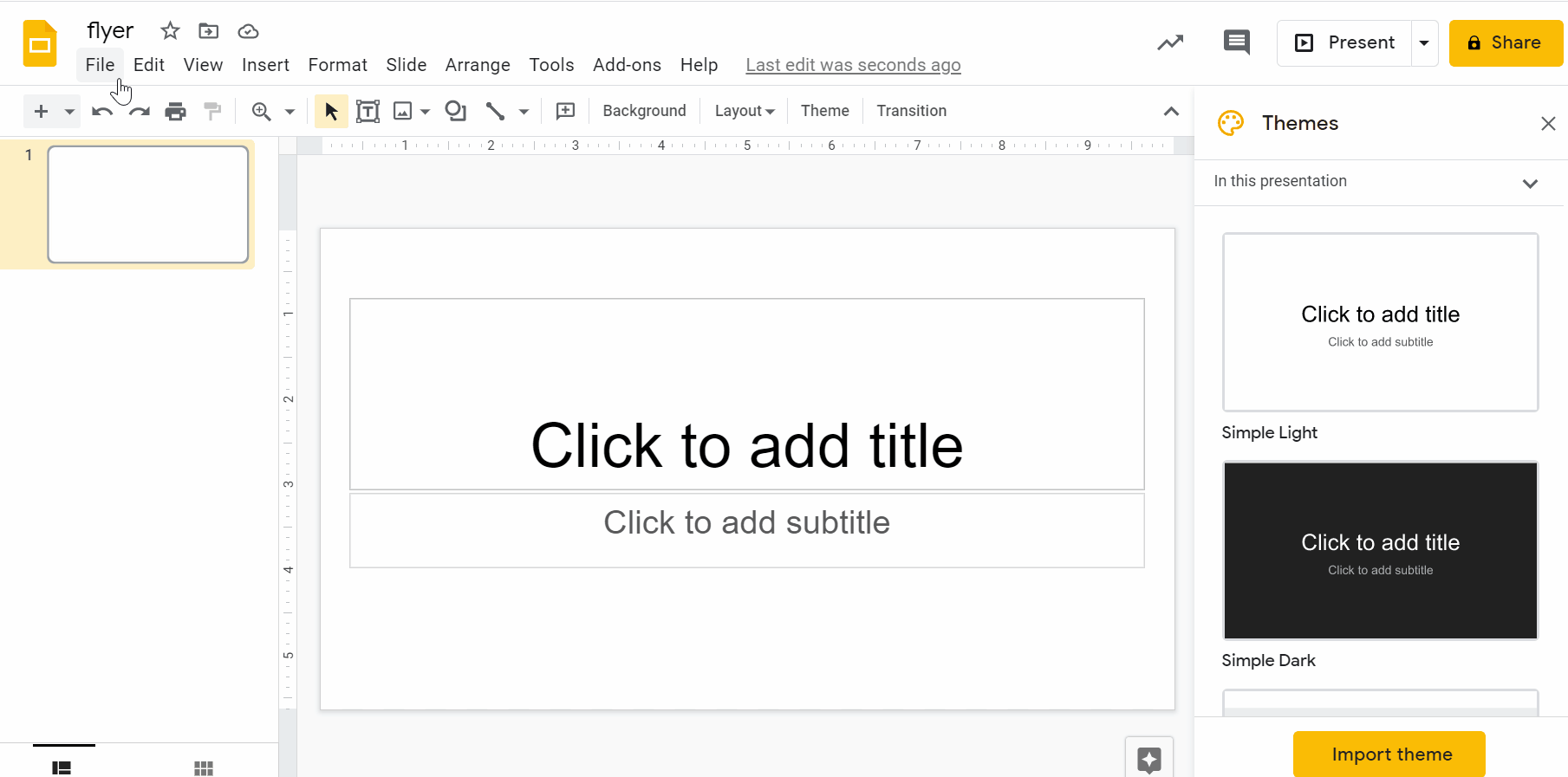 How to make a flyer with Google Slides