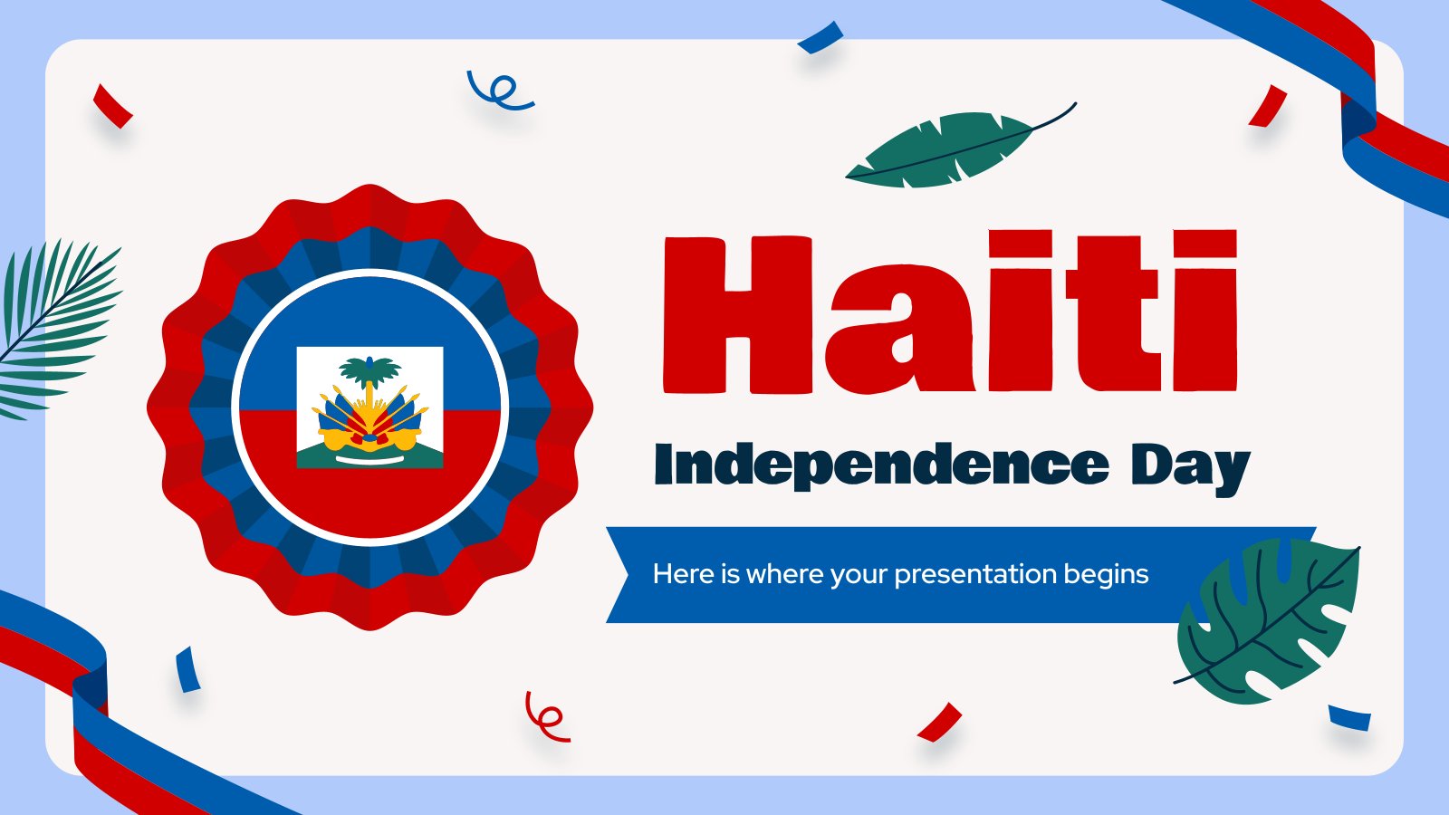 Haiti Independence Day presentation template 