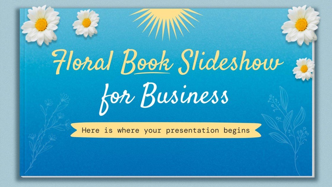 Floral Book Slideshow for Business | Google Slides & PPT