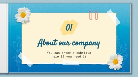 Floral Book Slideshow for Business | Google Slides & PPT