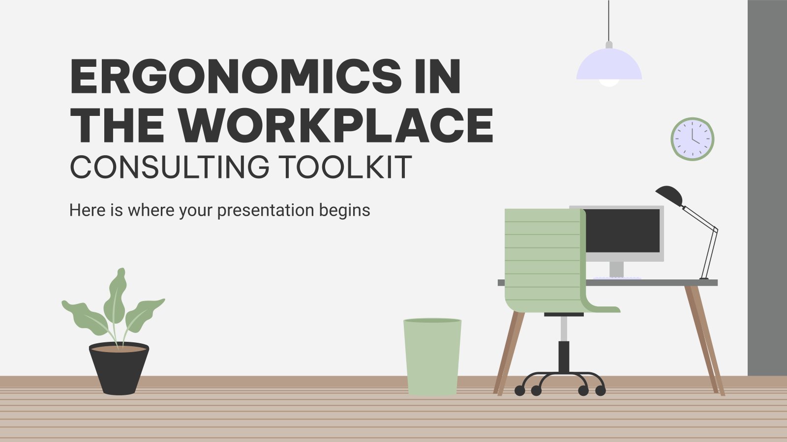 Modelo de apresentação Kit de ferramentas de consultoria: Ergonomia no local de trabalho