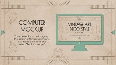 Vintage Art Deco Style Portfolio presentation template 