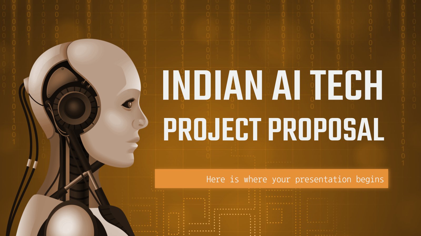 Indian AI Tech Project Proposal presentation template 