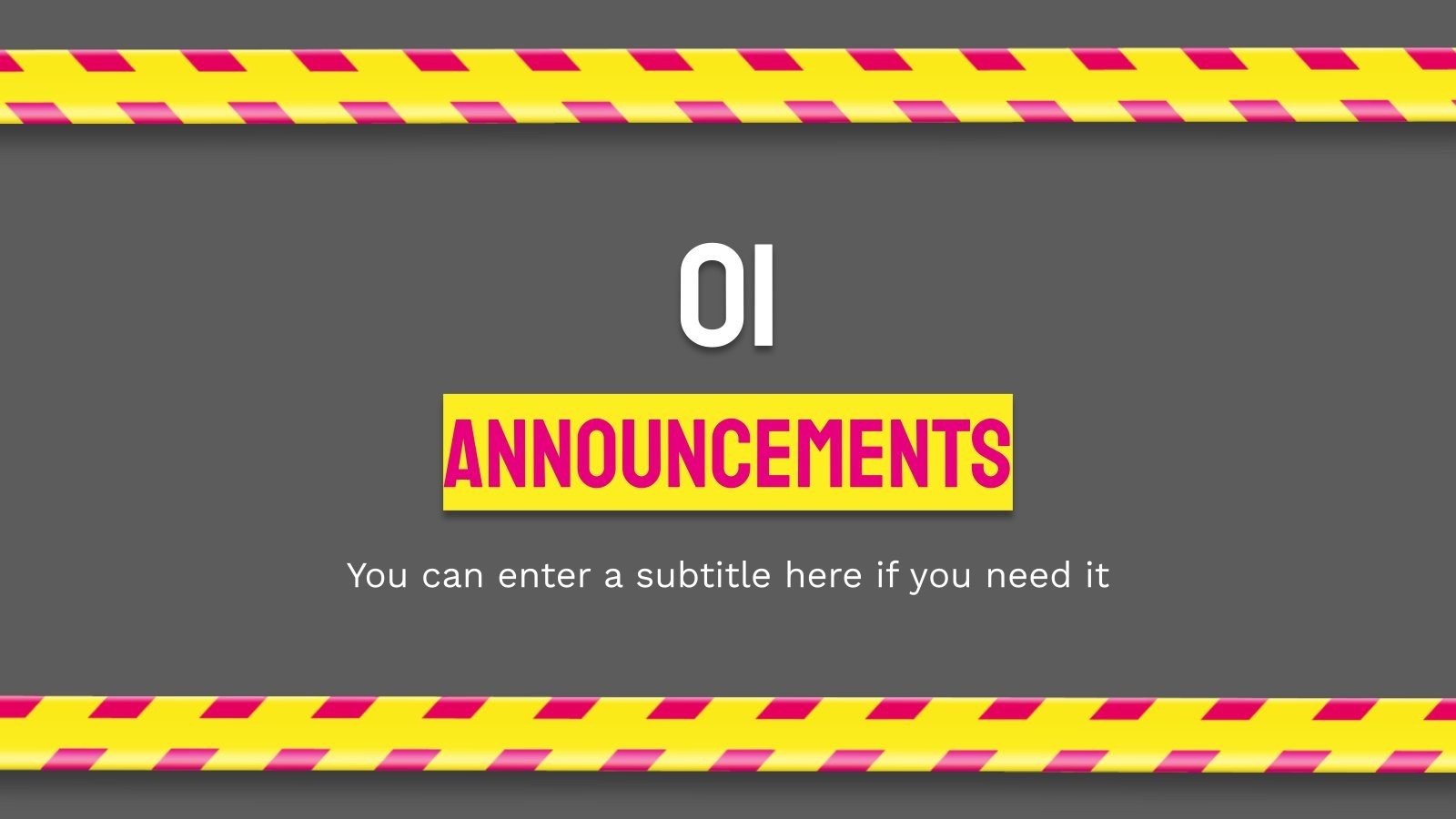 Caution Tape Style Newsletter Google Slides & PowerPoint