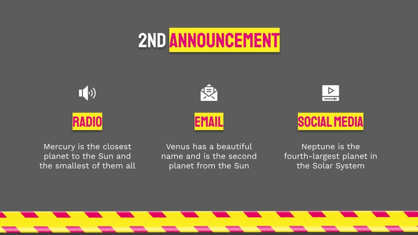 Caution Tape Style Newsletter Google Slides & PowerPoint