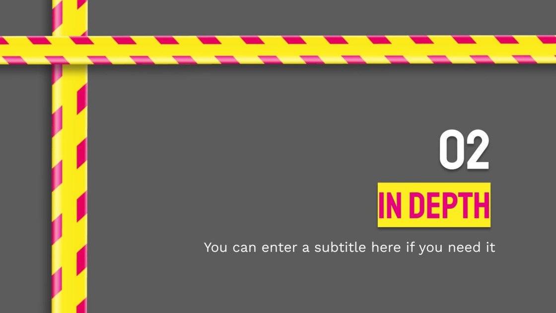 Caution Tape Style Newsletter Google Slides & PowerPoint
